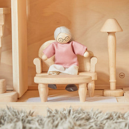 Grandmother Dollhouse Figure - Fair Skin Tone - Babies in Bloom