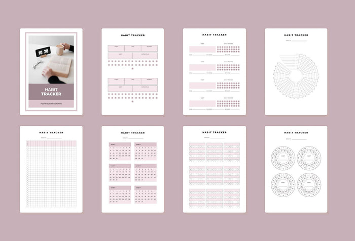 Ladystrategist Habit Trackers Canva Template instagram canva templates social media templates etsy free canva templates