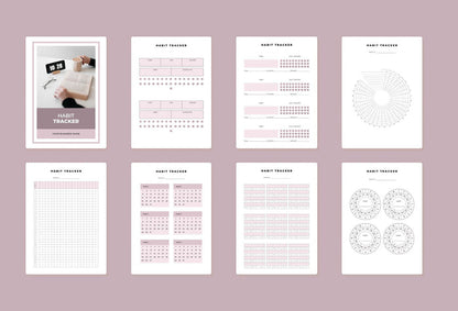Ladystrategist Habit Trackers Canva Template instagram canva templates social media templates etsy free canva templates