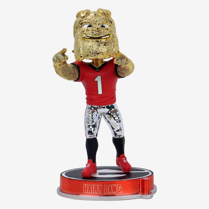 Hairy Dawg Georiga Bulldogs Electroplated NCAA College Bobblehead