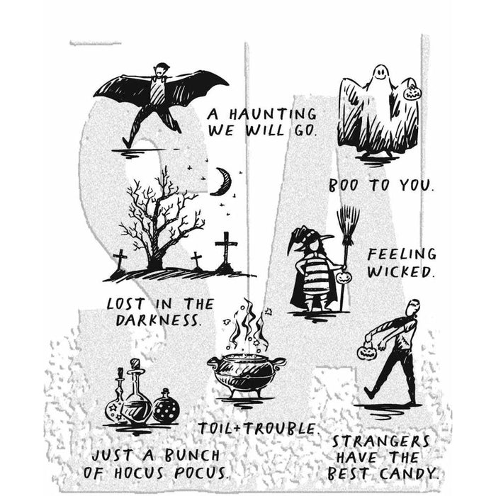 halloween sketchbook stamp by tim holtz & Stampers anonymous