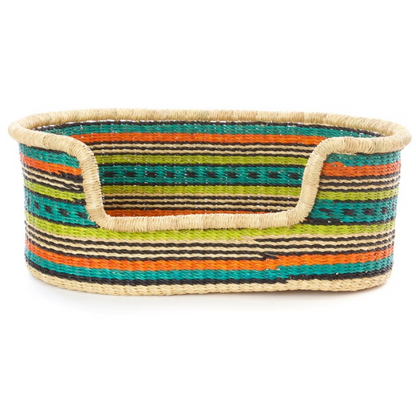 Handwoven Small Pet Bed, Elephant Grass , Fair Trade & Eco-Friendly