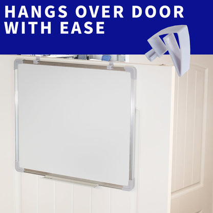 Easily push clips not to the board or go to hang the whiteboard in your selected spot.