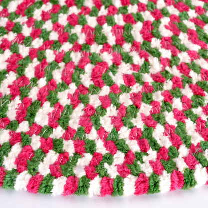 Happy Holidays-Christmas Christmas Multi Braided Rug Oval image