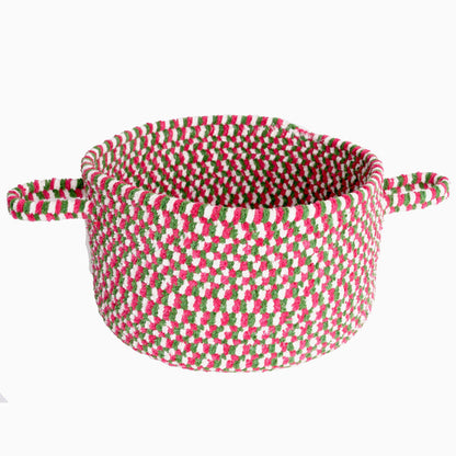Happy Holidays-Christmas Christmas Multi Braided Rug Basket image