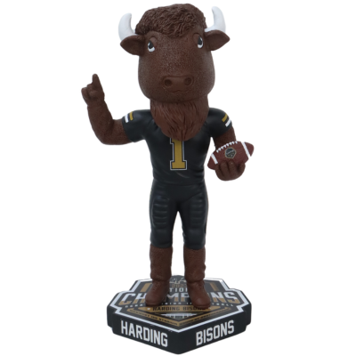 Harding Bisons Buff the Bison Mascot 2023 Division II Football National Champions Bobbleheads