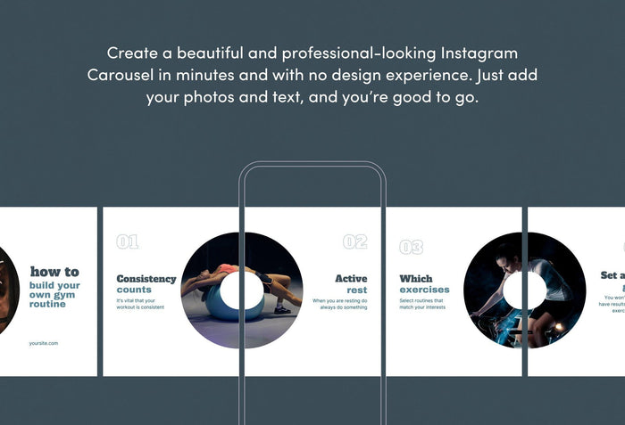 Ladystrategist Harper Fitness 6-Page Carousel Canva Template instagram canva templates social media templates etsy free canva templates