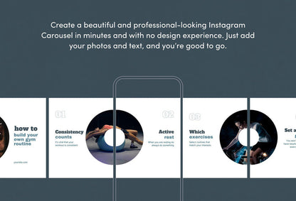 Ladystrategist Harper Fitness 6-Page Carousel Canva Template instagram canva templates social media templates etsy free canva templates