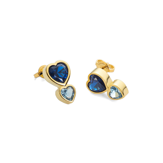 Heart of the Sea Rainbow Ohrring Gold