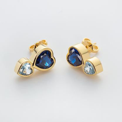 Heart of the Sea Rainbow Ohrring Gold