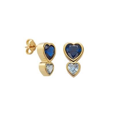 Heart of the Sea Rainbow Ohrring Gold