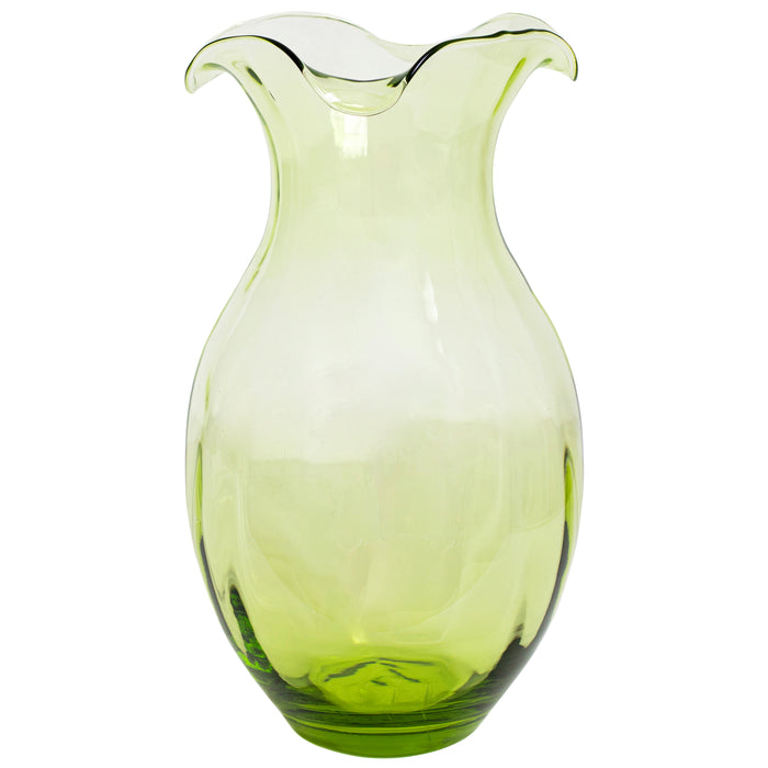 Hibiscus Glass Vertical Fluted Large Vase