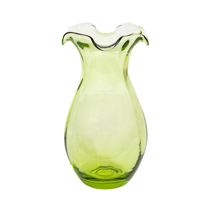 Hibiscus Glass Vertical Fluted Small Vase