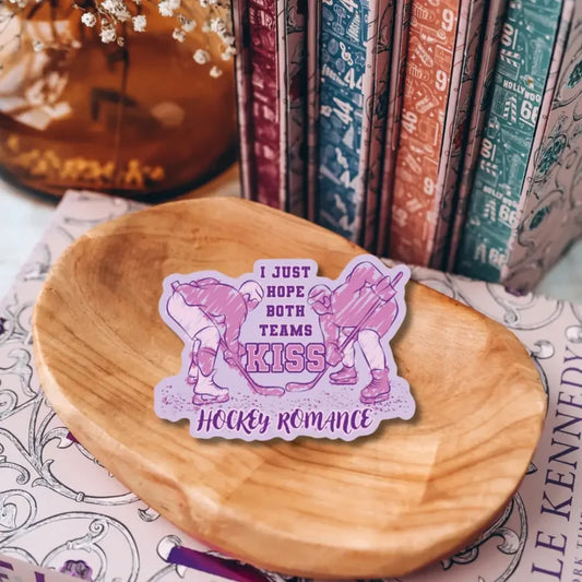 Hockey Romance Kiss Sticker - Stickers