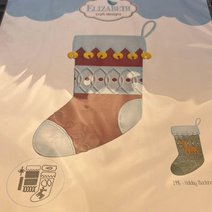 holiday stocking die by Elizabeth Crafts Designs