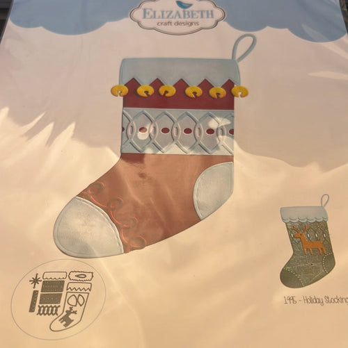 holiday stocking die by Elizabeth Crafts Designs