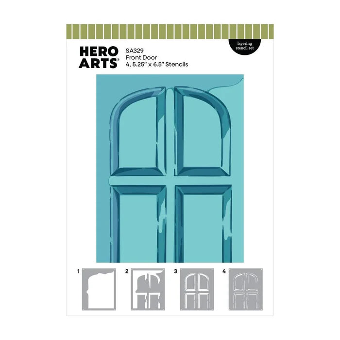 Home for the Holidays Collection - Stencils - Front Door by Hero Arts