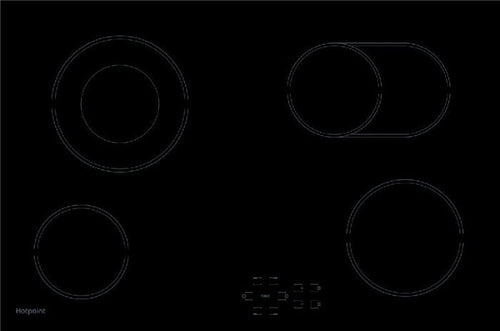 Hotpoint HR724BH 77cm Electric Hob Black