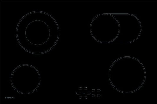 Hotpoint HR724BH 77cm Electric Hob Black