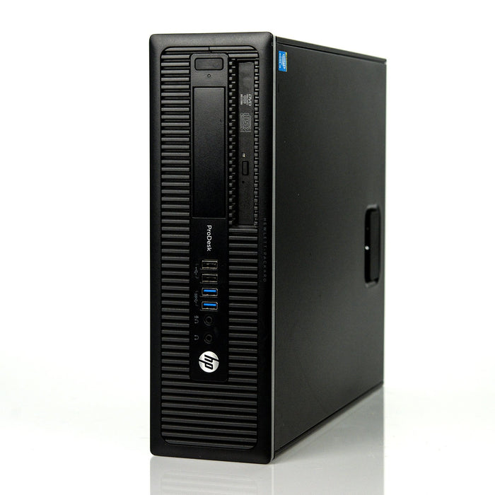 HP ProDesk 600 G1 SFF Computer - 3.40GHz 4th Gen Intel Core i3, DVDRW, Windows 10 Pro - Keyboard/Mouse - Coretek Computers