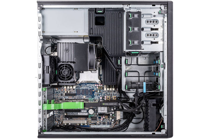 HP Z420 Workstation - 1x Xeon E5-1620 3.60GHz Quad Core CPU, 8GB DDR3 RAM, 1x 250GB SSD + 500GB HDD, NVIDIA Quadro NVS 510 2GB Professional Video Card, WiFi, Windows 10 Pro 64-bit, Keyboard/Mouse - Coretek Computers