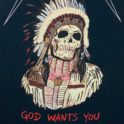 Yeezus Tour 2013 Native Skull 'I Aint Coming Down' Cut Off Tee