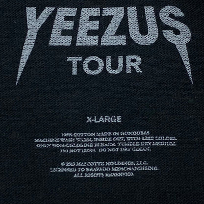Yeezus Tour 2014 Bonnaroo Baseball Tee In Black/White