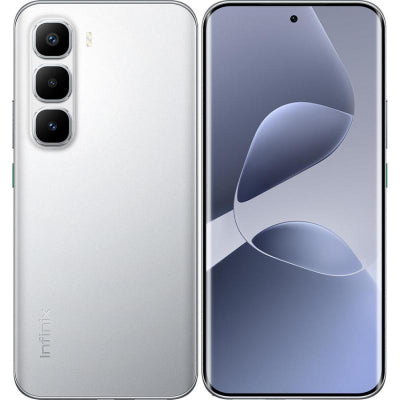 Infinix smartphone shown from both front and back on a white background