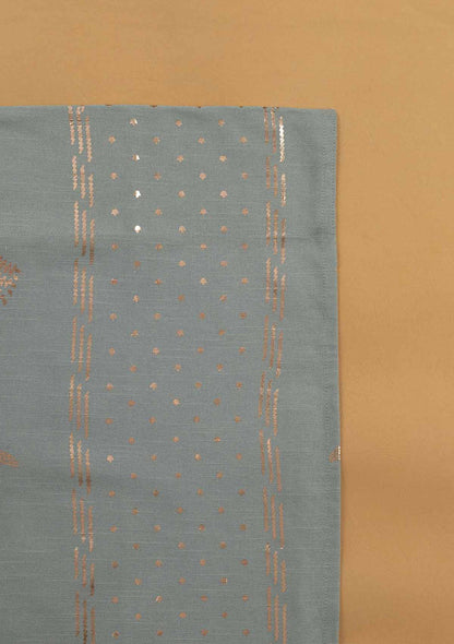 Iniya Green & Copper Ethnic 100% Cotton Copper Printed Curtain For Livingroom / Bedroom | Room Darkening | Single Piece