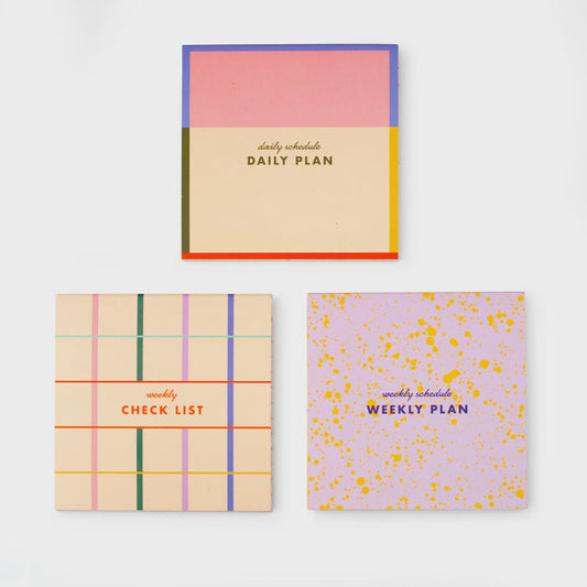 Inkerie Set Of 3 Sticky Note Memo Pads