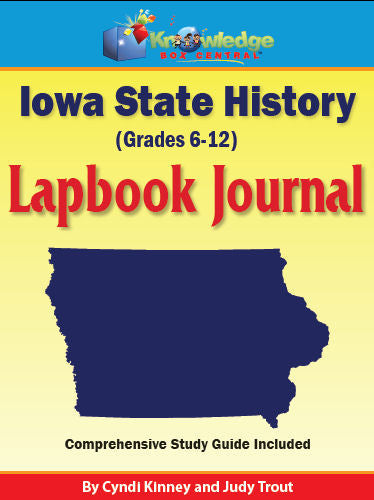 Iowa State History Lapbook Journal - PRINTED