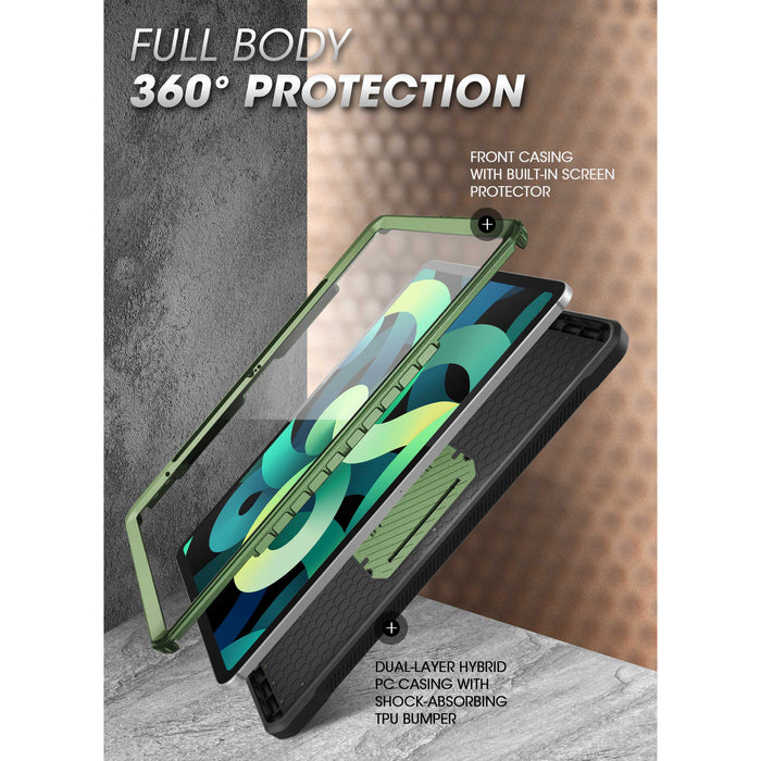 iPad 10.9" 2022 Unicorn Beetle PRO Rugged Kickstand Case-Dark Green