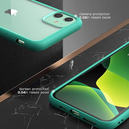 iPhone 11 6.1 inch Unicorn Beetle Style Slim Clear Case-Green
