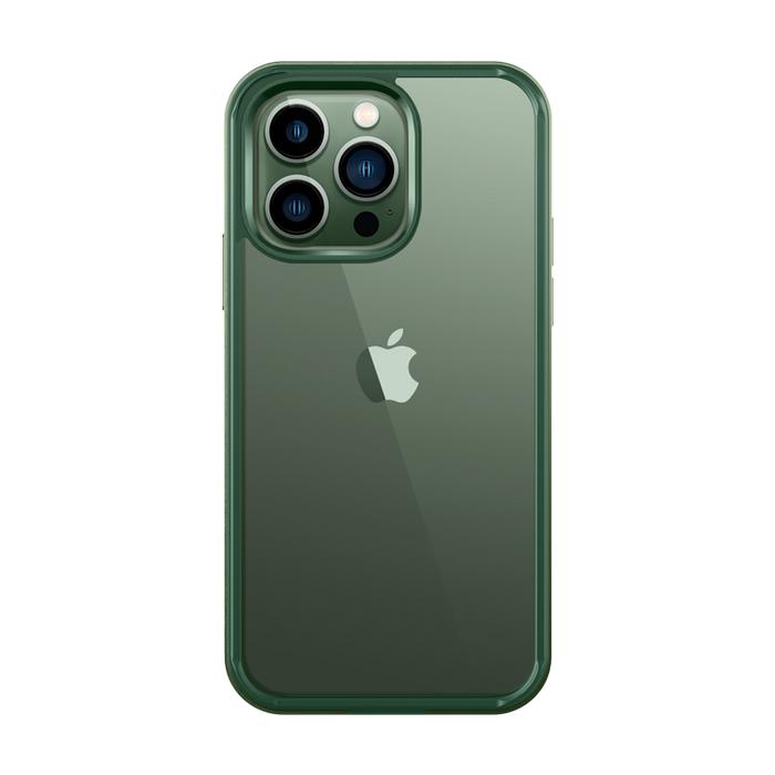 iPhone 13 Pro Max 6.7 inch Unicorn Beetle Edge Clear Bumper Case-Dark Green