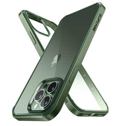 iPhone 13 Pro Max 6.7 inch Unicorn Beetle Edge Clear Bumper Case-Dark Green