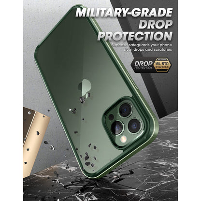 iPhone 13 Pro Max 6.7 inch Unicorn Beetle Edge Clear Bumper Case-Dark Green