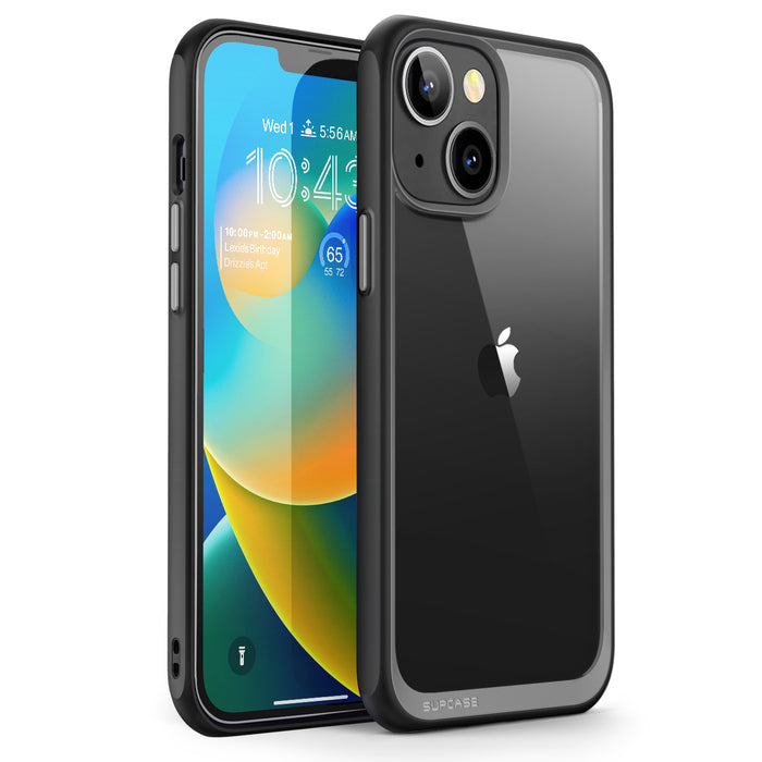 iPhone 14 6.1 inch Unicorn Beetle Style Slim Clear Case-Black