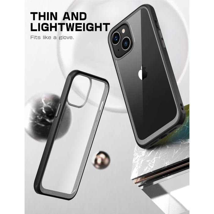 iPhone 14 6.1 inch Unicorn Beetle Style Slim Clear Case-Black