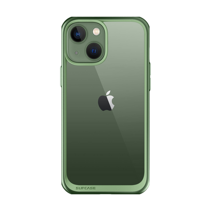 iPhone 14 6.1 inch Unicorn Beetle Style Slim Clear Case-Green