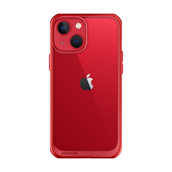 iPhone 14 6.1 inch Unicorn Beetle Style Slim Clear Case-Red