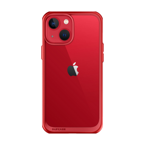 iPhone 14 6.1 inch Unicorn Beetle Style Slim Clear Case-Red