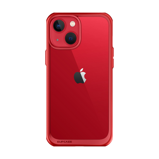 iPhone 14 6.1 inch Unicorn Beetle Style Slim Clear Case-Red