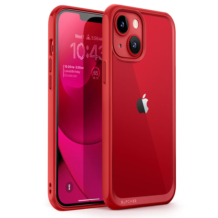 iPhone 14 6.1 inch Unicorn Beetle Style Slim Clear Case-Red