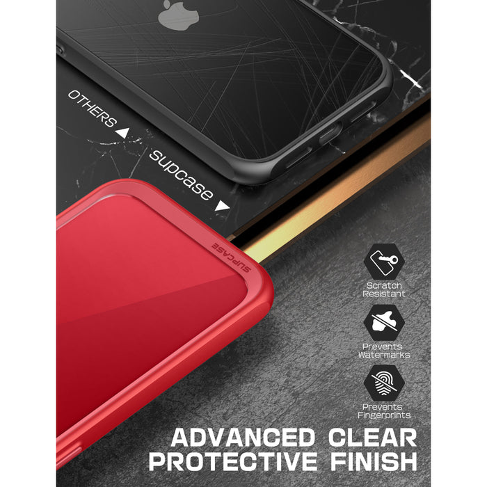iPhone 14 6.1 inch Unicorn Beetle Style Slim Clear Case-Red