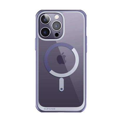 iPhone 14 Pro 6.1 inch Unicorn Beetle MAG Slim Clear MagSafe Case-Deep Purple