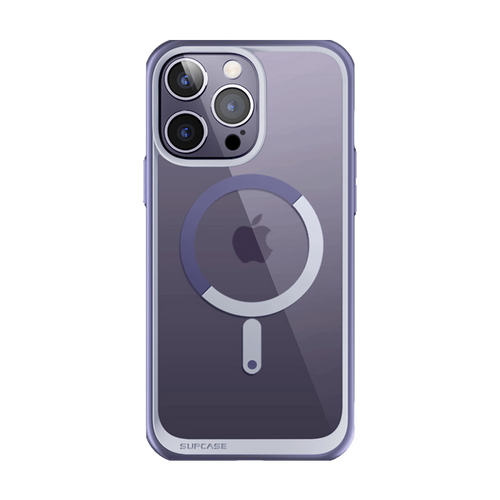 iPhone 14 Pro 6.1 inch Unicorn Beetle MAG Slim Clear MagSafe Case-Deep Purple