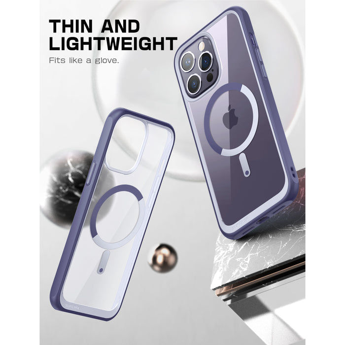 iPhone 14 Pro 6.1 inch Unicorn Beetle MAG Slim Clear MagSafe Case-Deep Purple
