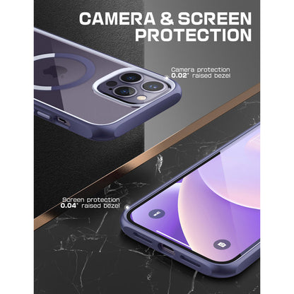 iPhone 14 Pro 6.1 inch Unicorn Beetle MAG Slim Clear MagSafe Case-Deep Purple
