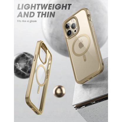 iPhone 14 Pro Max 6.7 inch Unicorn Beetle EDGE MAG with Screen Protector Clear Case-Gold