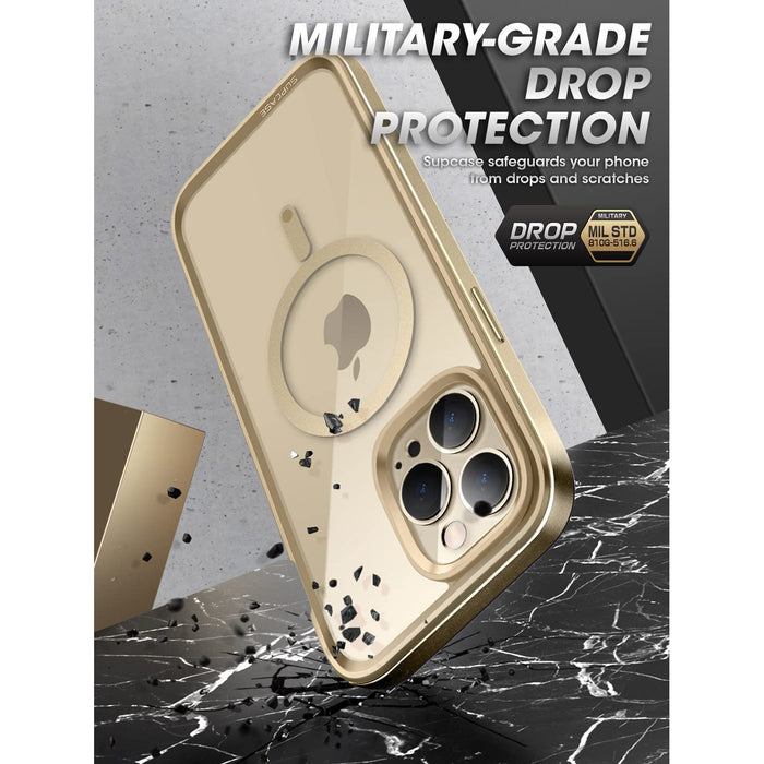 iPhone 14 Pro Max 6.7 inch Unicorn Beetle EDGE MAG with Screen Protector Clear Case-Gold